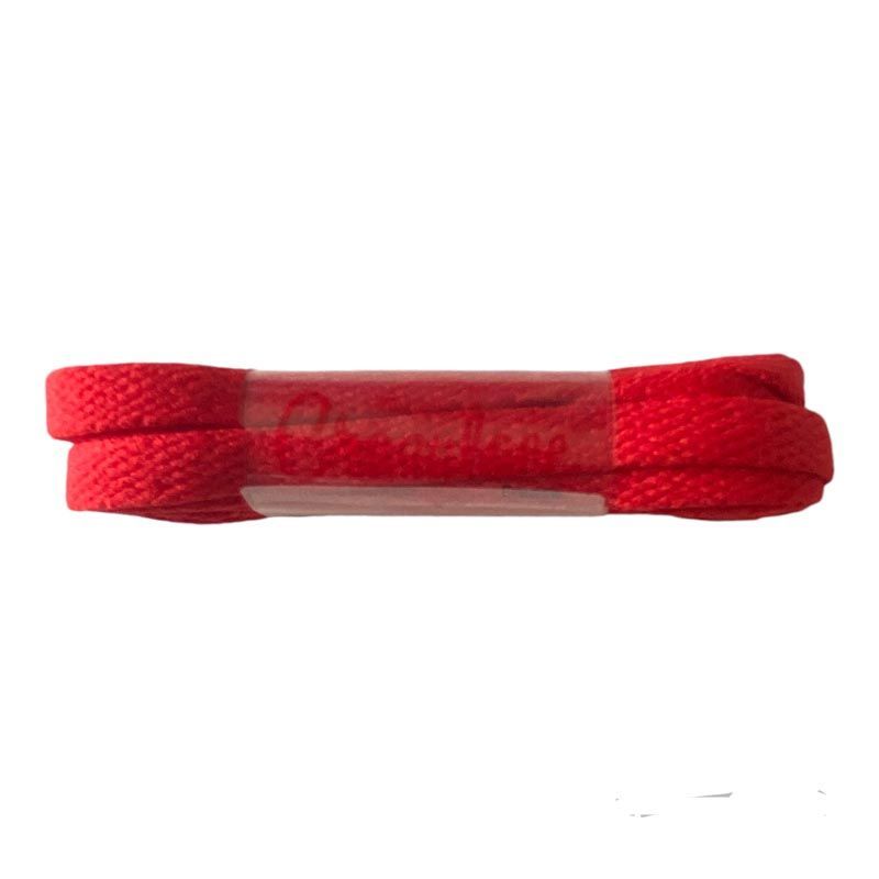 Lacets plats rouge coquelicot pour sneakers et baskets | CrazyLace Lacets plats rouges