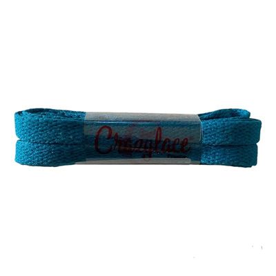 Lacets plats bleu canard pour sneakers et baskets | CrazyLace