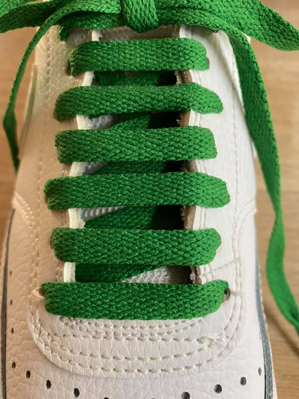 Crazylace emerald green flat laces