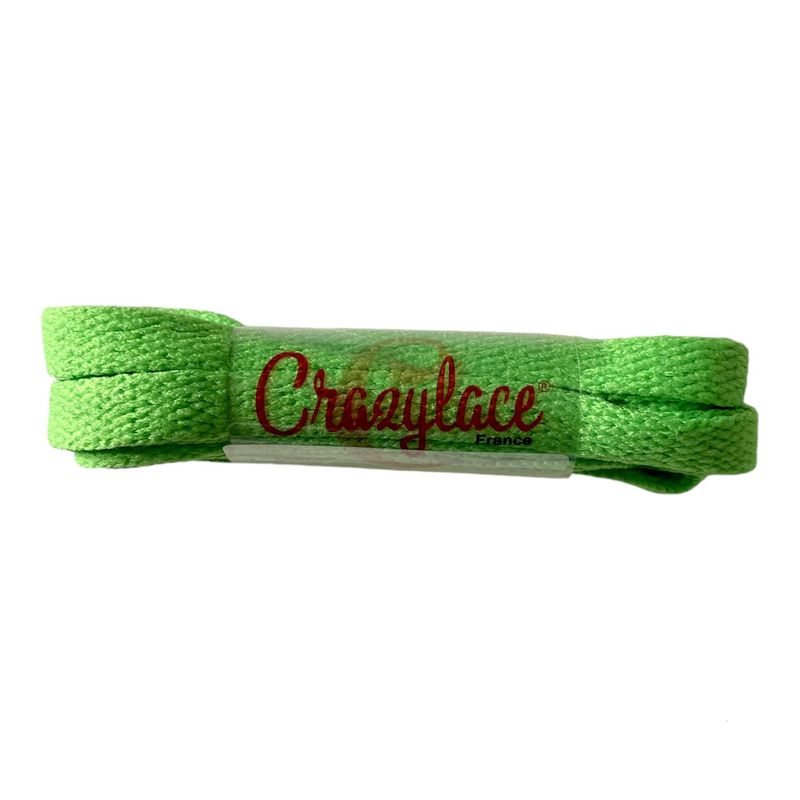 Lacets plats vert Matcha pour sneakers et baskets | CrazyLace