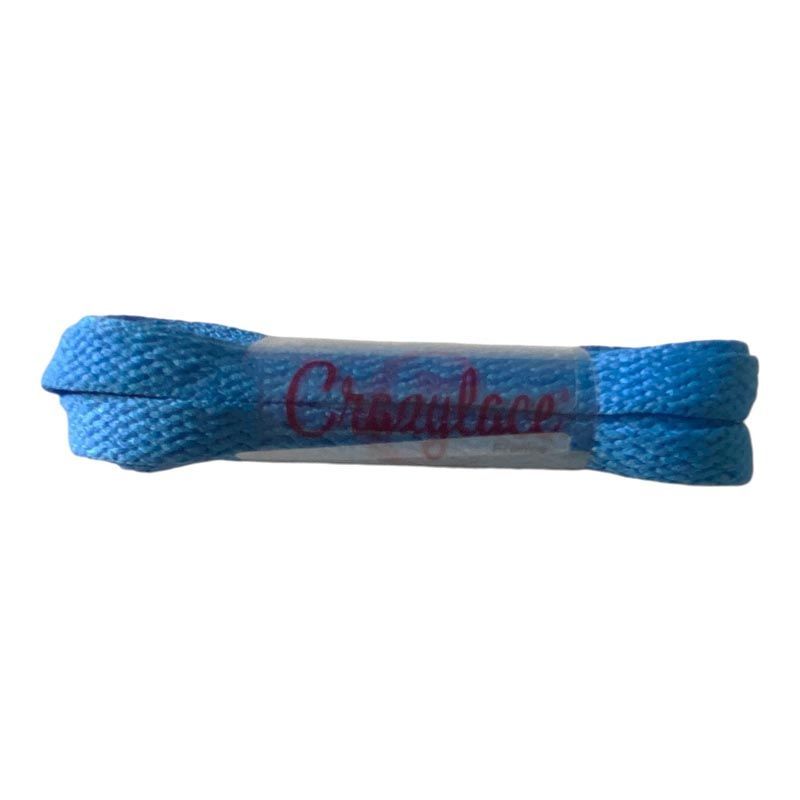 Lacets plats bleu azur pour sneakers et baskets | CrazyLace Lacets plats bleu azur pour sneakers et baskets | CrazyLace