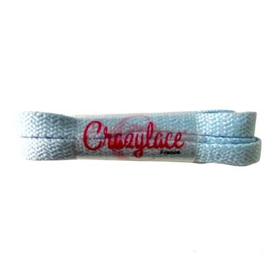 Lacets plats bleu glacier pour sneakers et baskets | CrazyLace