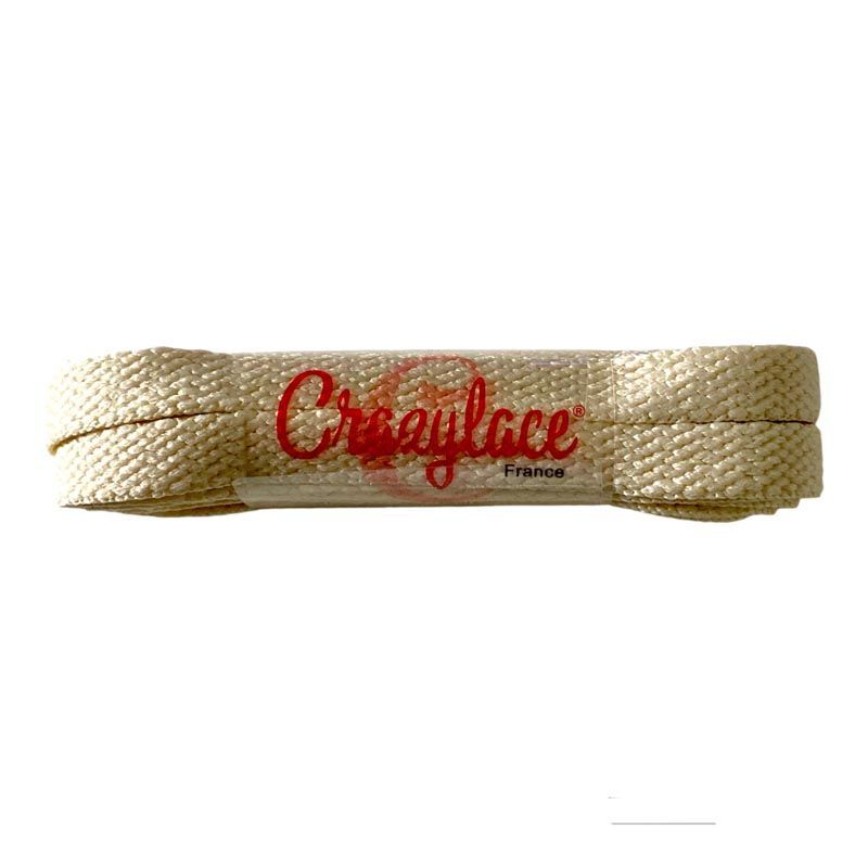Lacets plats blanc cassé pour sneakers et baskets | CrazyLace Lacets plats blanc cassé pour sneakers et baskets | CrazyLace