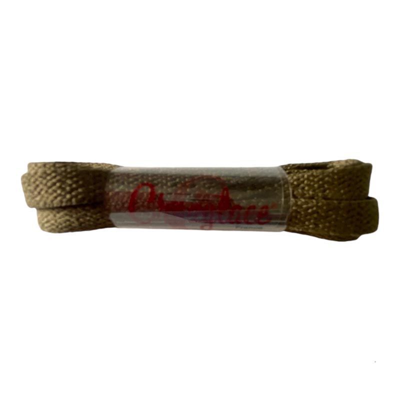 Lacets plats vert kaki pour sneakers et baskets | CrazyLace