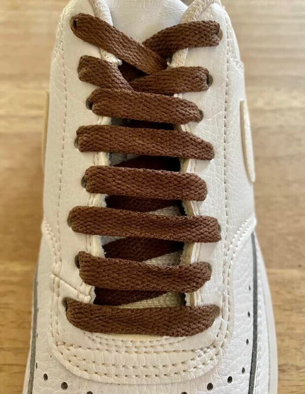 Crazylace chocolate brown flat laces