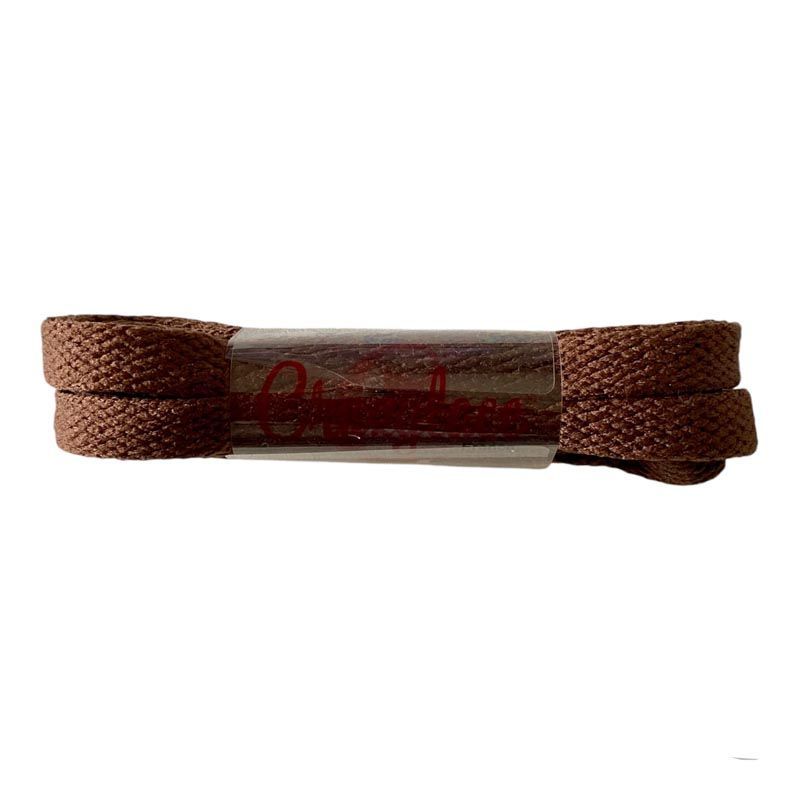 Crazylace chocolate brown flat laces