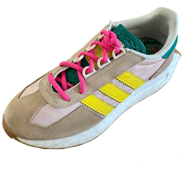 Lacets ovales rose fluo