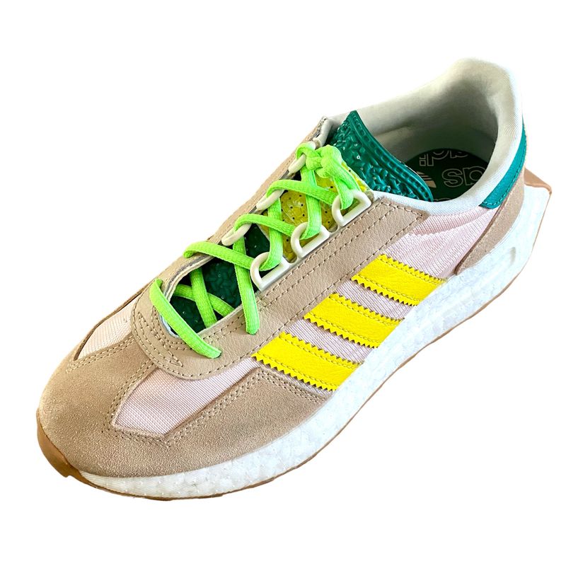 Lacets ovales vert fluo