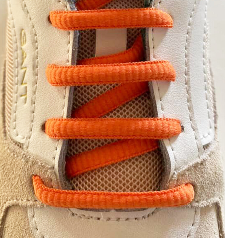 Lacets ovales orange melon