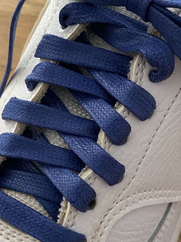Sneaker flat waxed royal blue shoelaces Sneaker flat waxed royal blue shoelaces