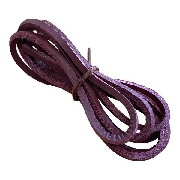 Burgundy leather laces for boat shoes or sneakers