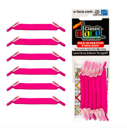 Pack classique U-LACE neon pink-rose fluo