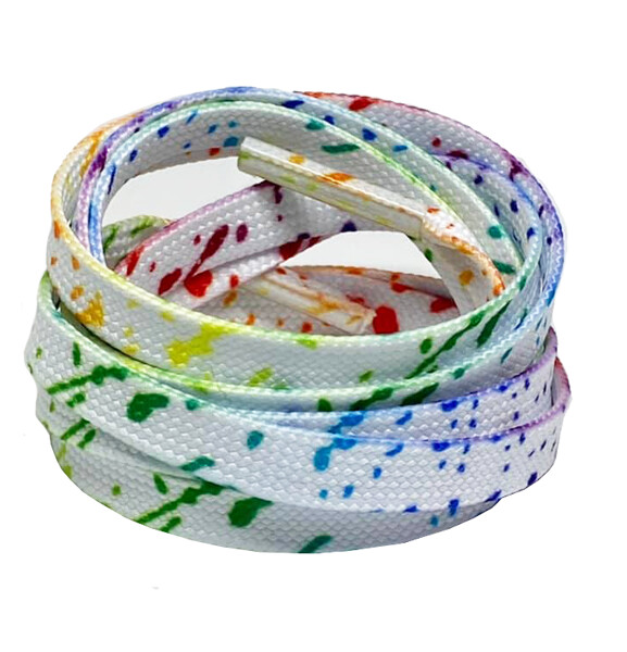 Lacets street art Multicolore en blanc ou en noir Lacets street art Multicolore en blanc ou en noir