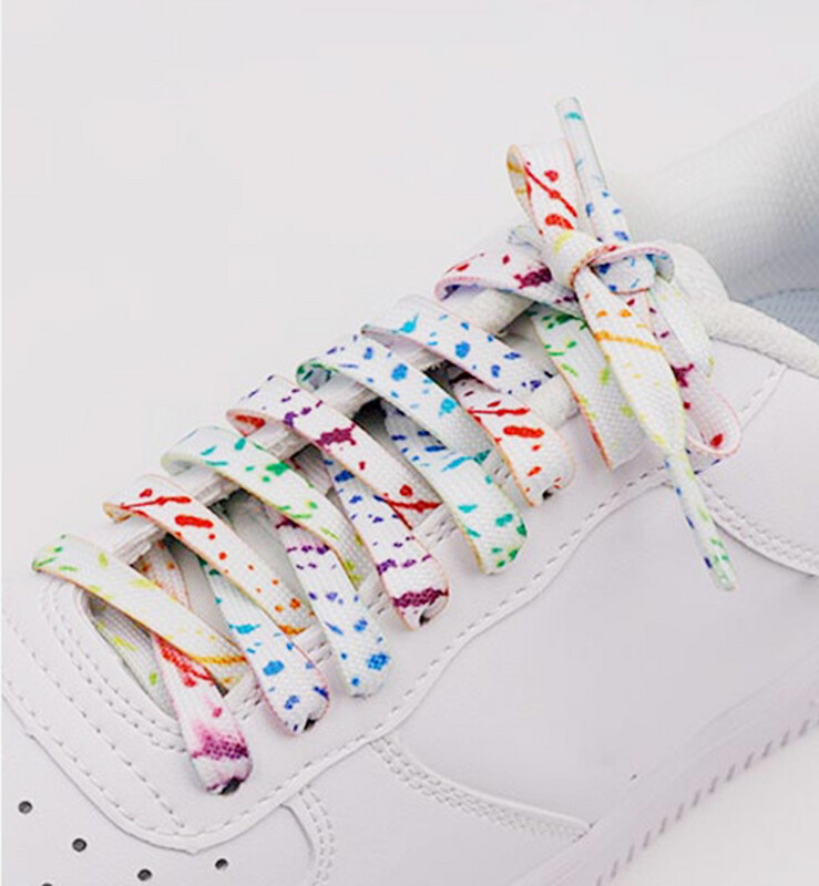 Lacets street art Multicolore en blanc ou en noir