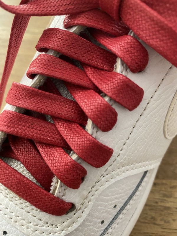 Sneaker red flat waxed shoelaces Sneaker red flat waxed shoelaces