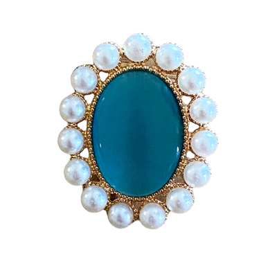 Bijoux à lacets ovales Ginette Turquoise