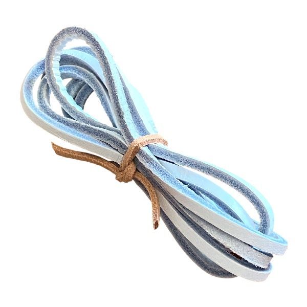 White leather laces made in France White leather laces made in France
