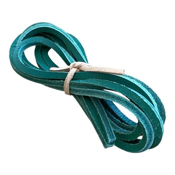 Lacets en cuir vert made in France Lacets 100% cuir de couleur verte pour chaussures bateau ou sneakers