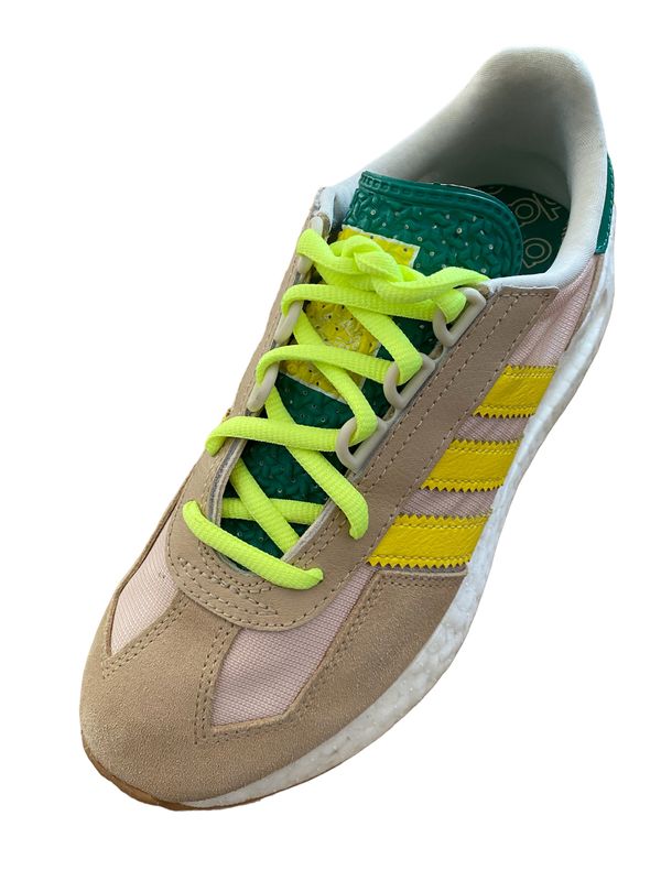 Lacets ovales jaune fluo