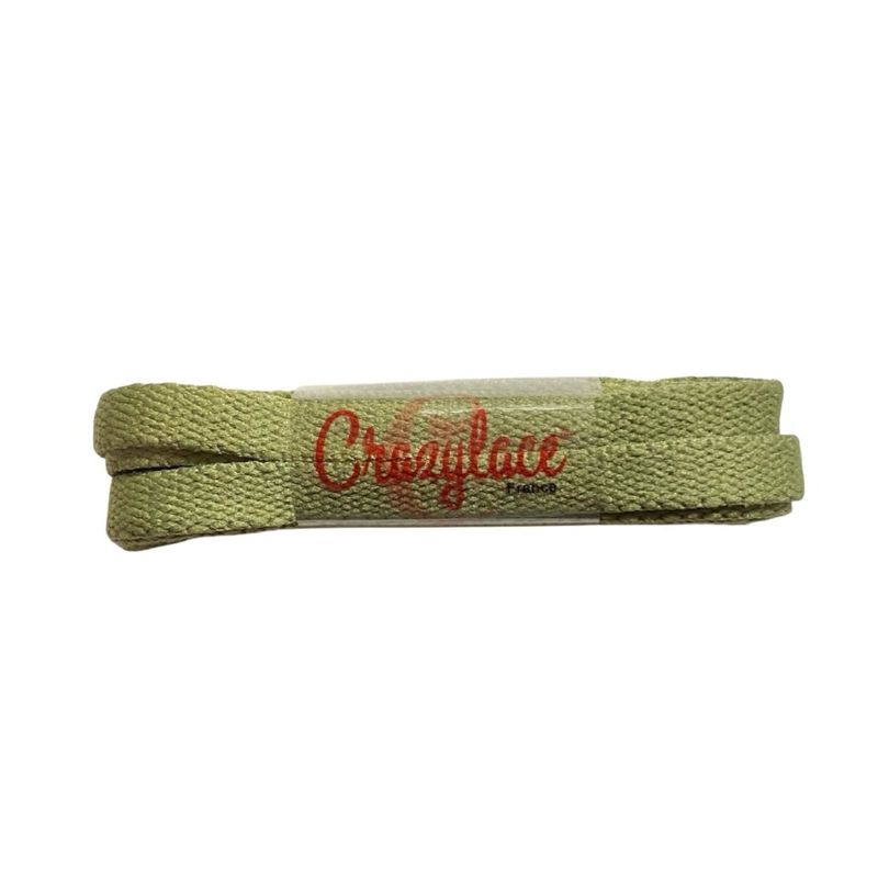 Lacets plats vert olive de Provence pour sneakers et baskets | CrazyLace