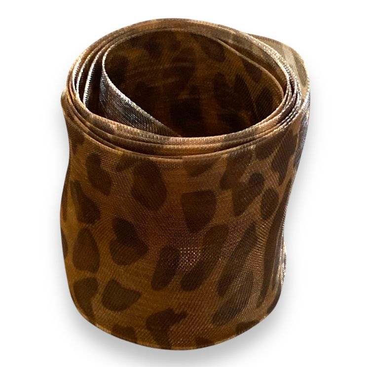 Brown leopard organza laces - extra wide Brown leopard organza laces - extra wide