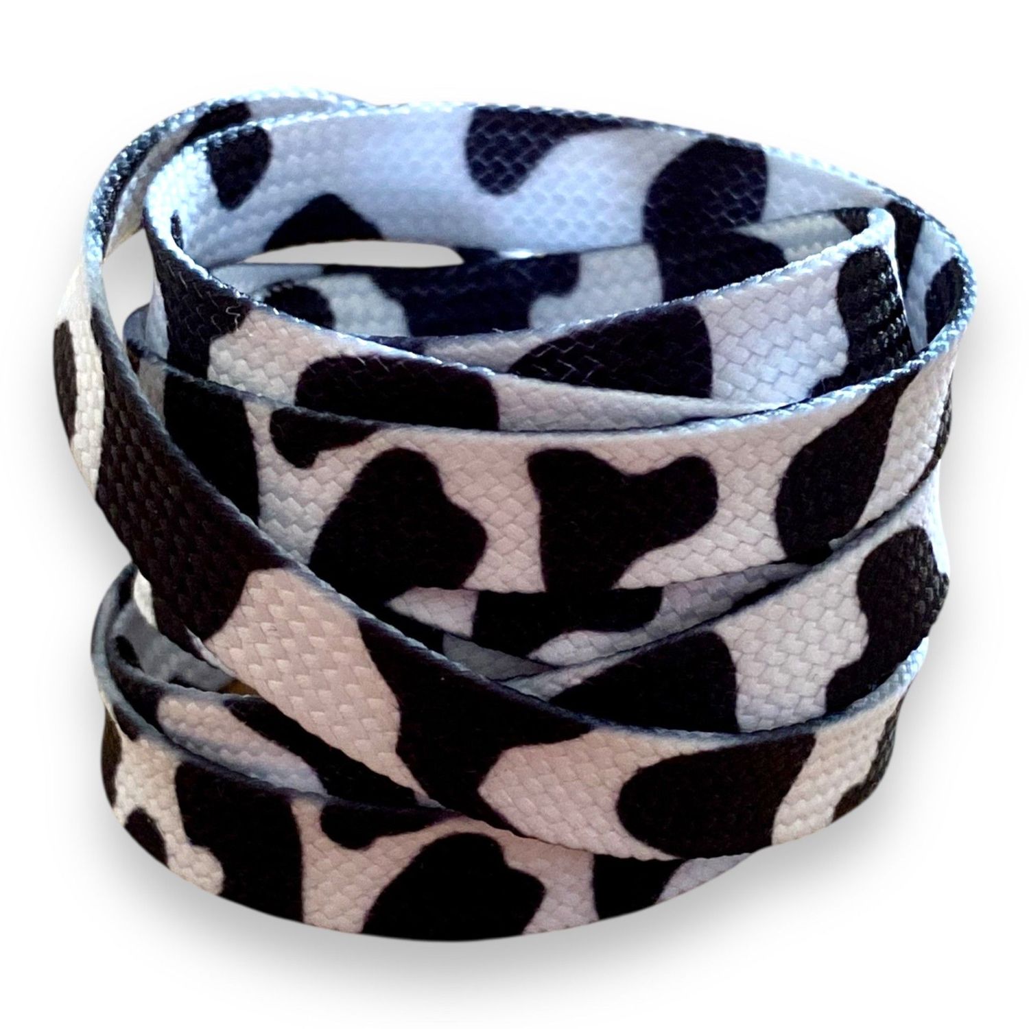 NEW-Lacets Motif Vache Noir & Blanc – Style Cow-Boy - Crazylace NEW-Lacets Motif Vache Noir & Blanc – Style Cow-Boy - Crazylace
