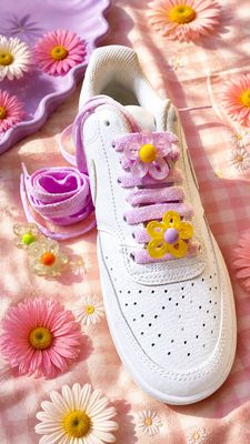 New - Charms Chaussures Fleur Pop en résine - Clip amovible