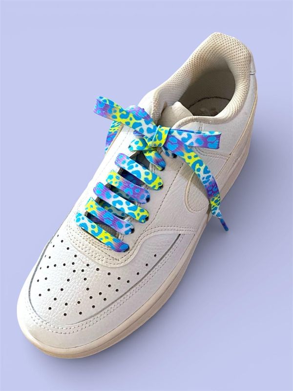 ​New - Camouflage Shoelaces - Flash Yellow and Blue