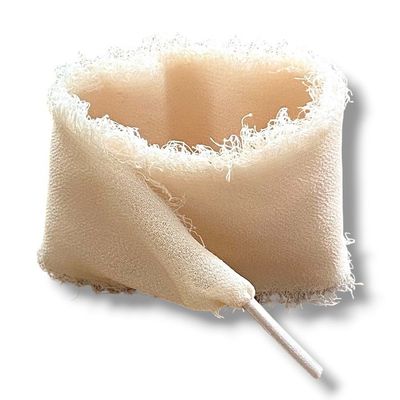 Wide Bohemian Style Poplin Shoelaces in Sahara Beige for Sneakers and Fashion Accessories