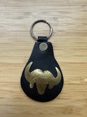 Leather &amp; Brass Key Chain