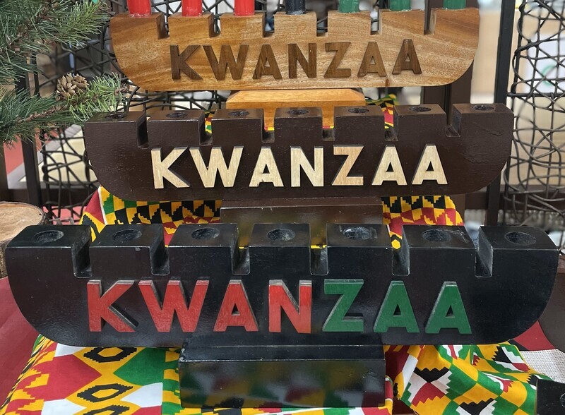 Kwanzaa Kinara with Lettering