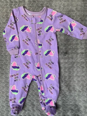 I am the Future” Lavender Footies in 0-3M