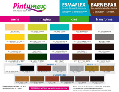 Esmaflex (Esmalte secado normal)
Pintura anticorrosiva