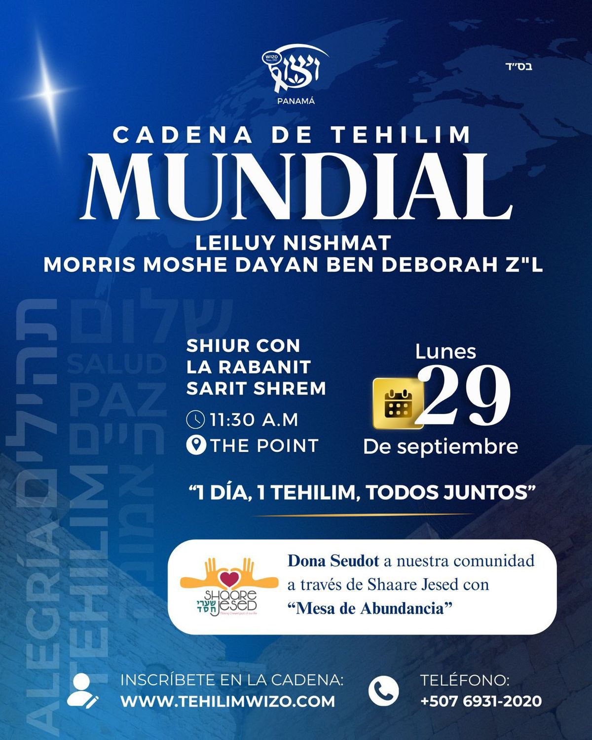 Seudot para familias de nuestra Kehila