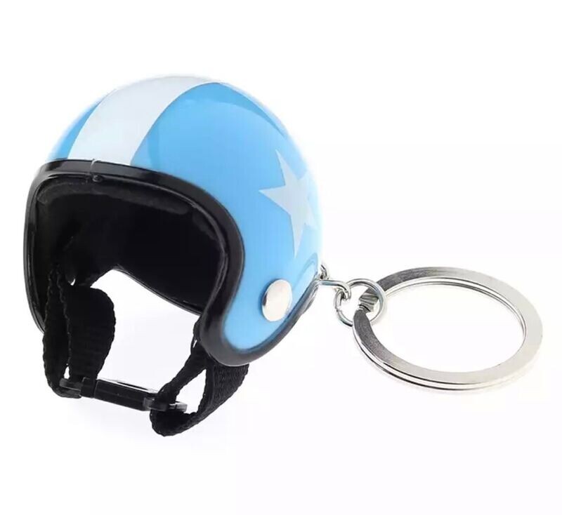 Llavero Casco Estrella Azul
