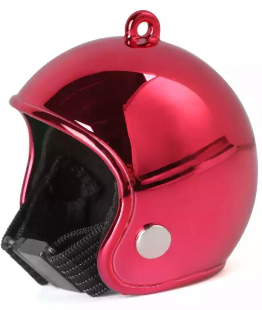 Llavero Casco Cromo Rojo
