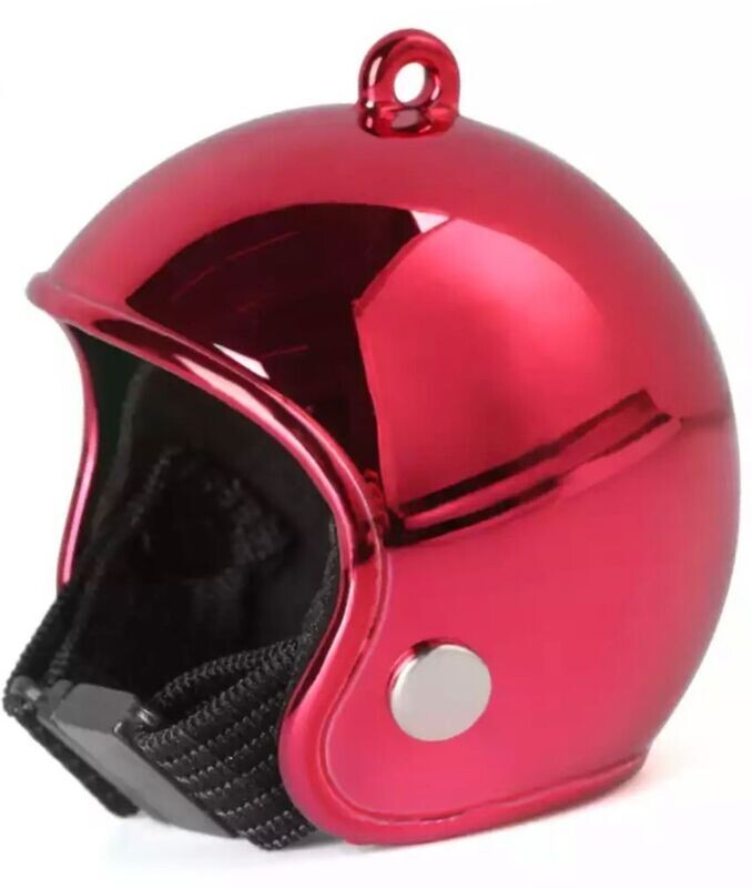 Llavero Casco Cromo Rojo