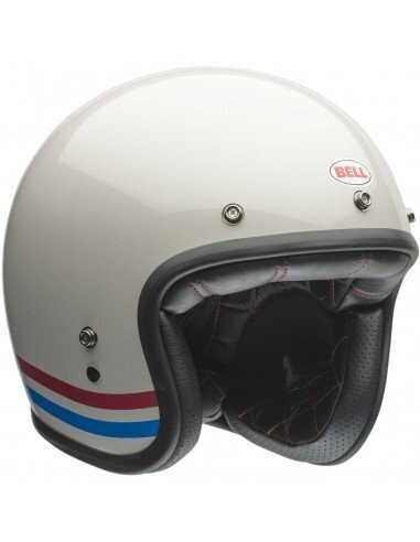 Casco Bell Custom 500 DLX STRIPES BLANCO PERLA