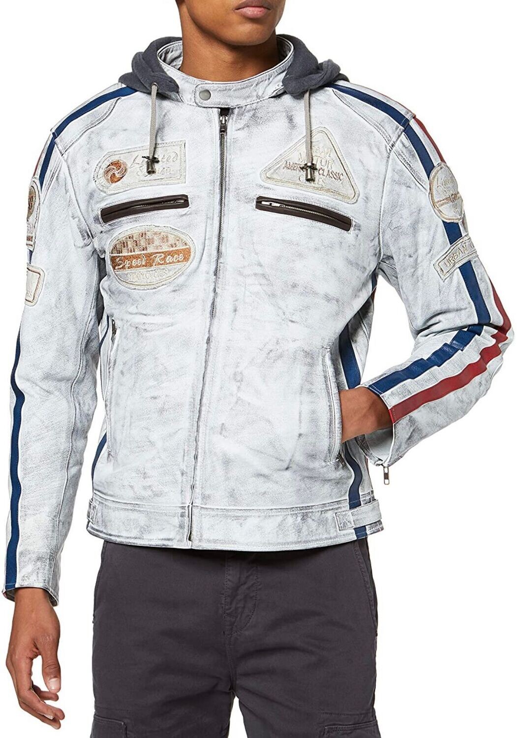 CHAQUETA  CUERO 58 BLANCO