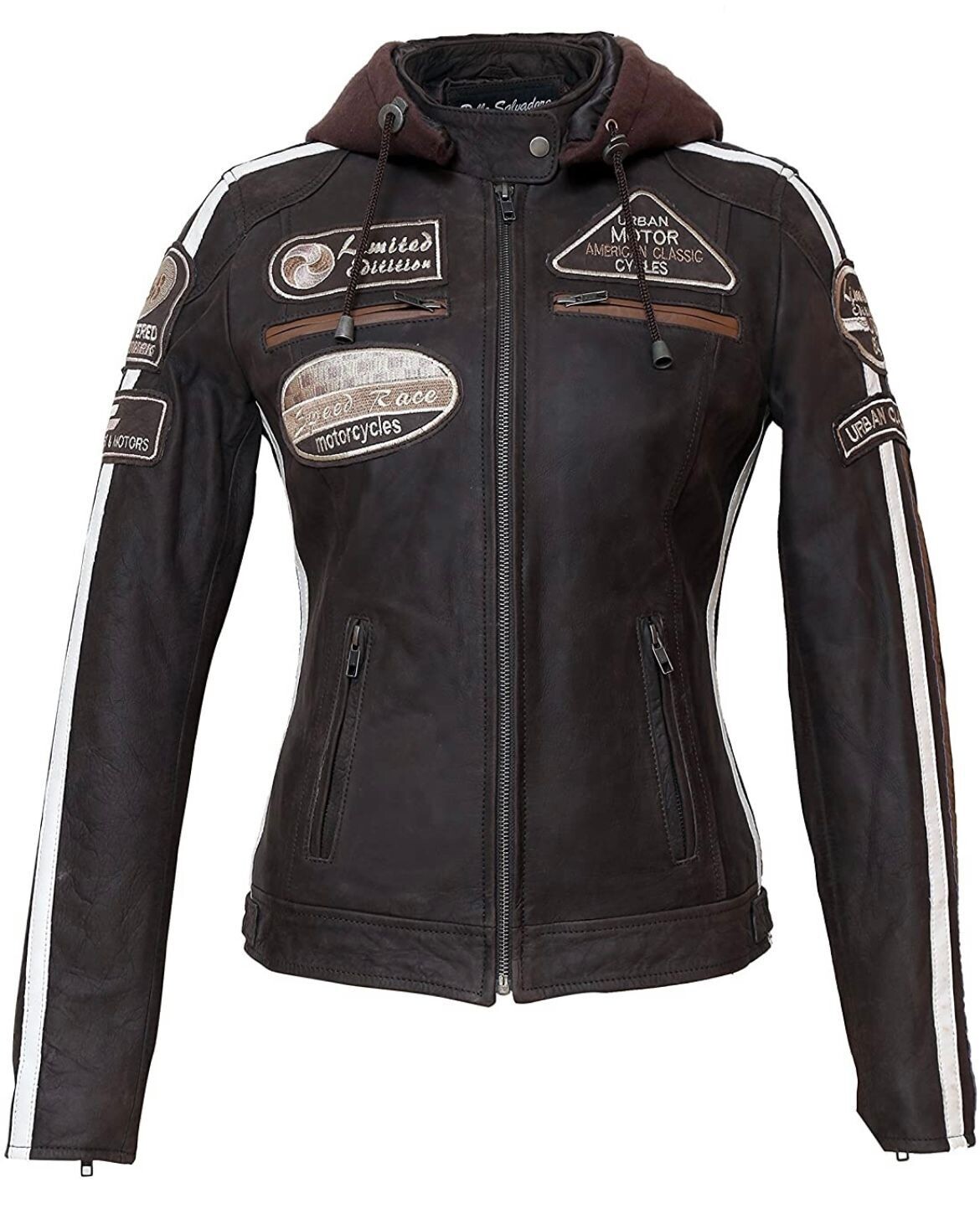 Chaqueta cuero URBAN marrón