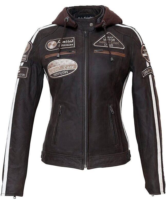 Chaqueta cuero URBAN marrón