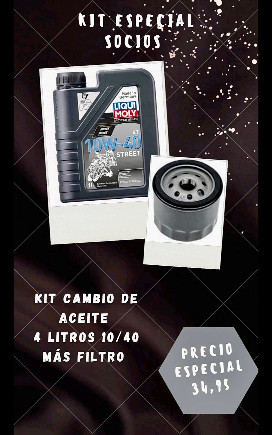Kit cambio de aceite Ducati 10W/40