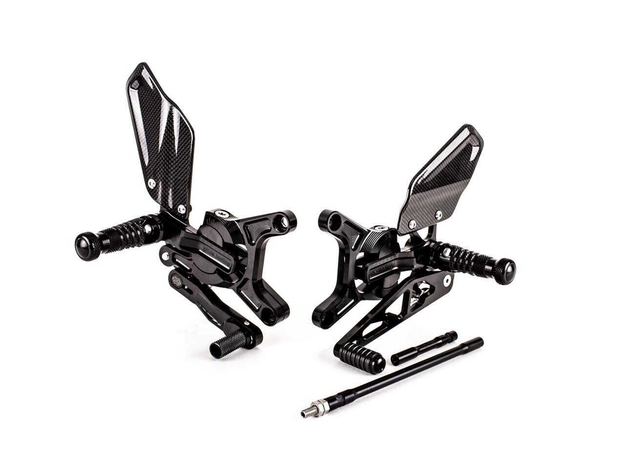 Estriberas retrasadas Gilles Tooling VCR38, negro KAWASAKI NINJA ZX-6