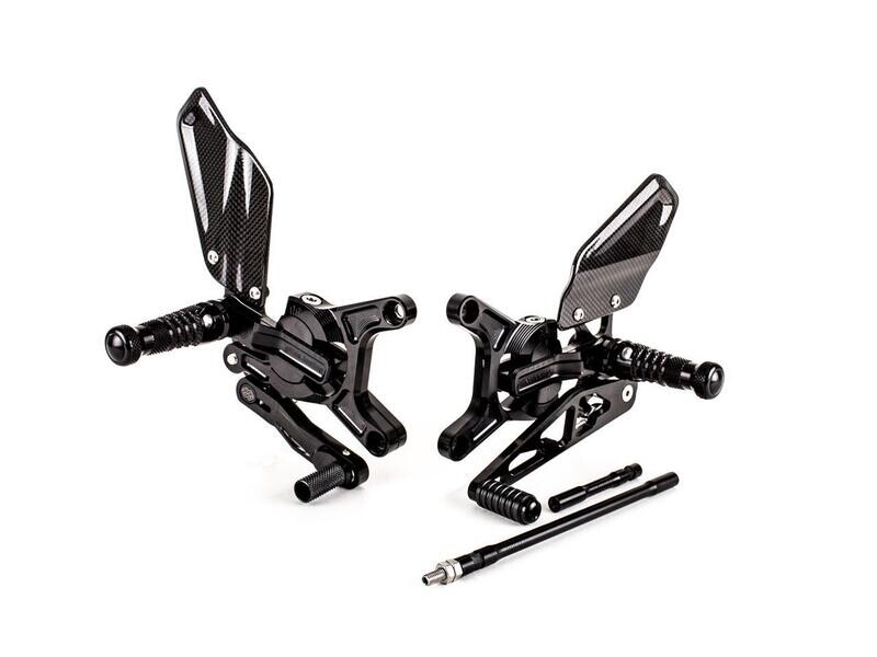 Estriberas retrasadas Gilles Tooling VCR38, negro KAWASAKI NINJA ZX-6