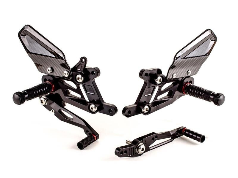 Estriberas retrasadas Gilles Tooling FXR, negro BMW S1000