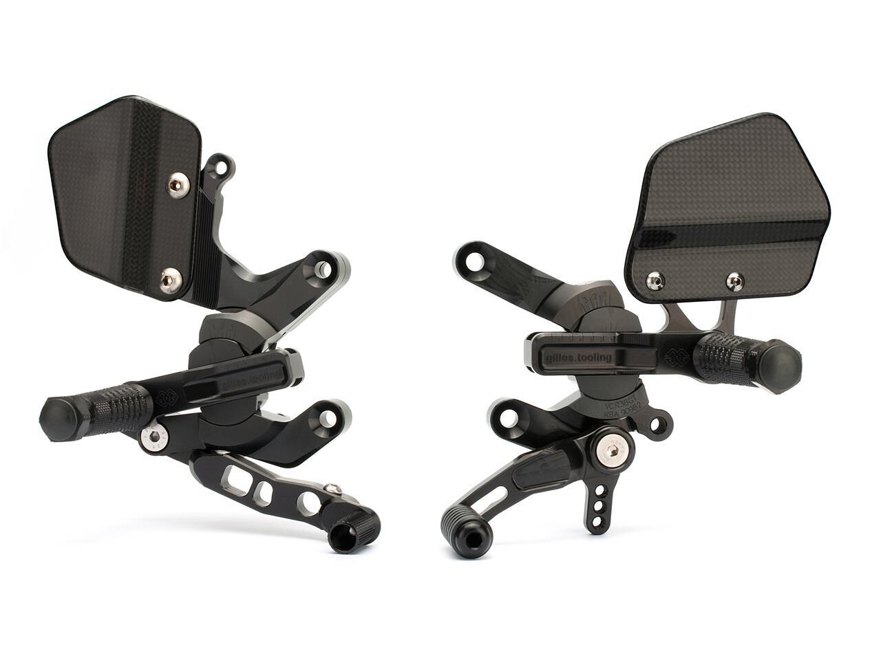 Estriberas retrasadas Gilles Tooling VCR38, negro KAWASAKI ZX-10