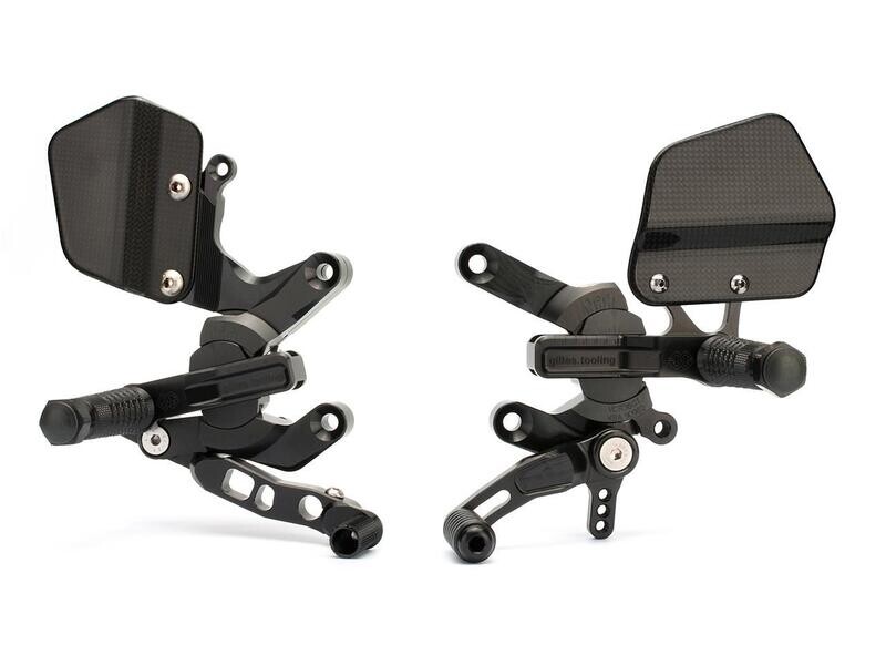 Estriberas retrasadas Gilles Tooling VCR38, negro KAWASAKI ZX-10