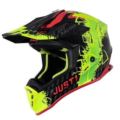 JUST1 J38 MASK FLUO YELLOW RED BLACK