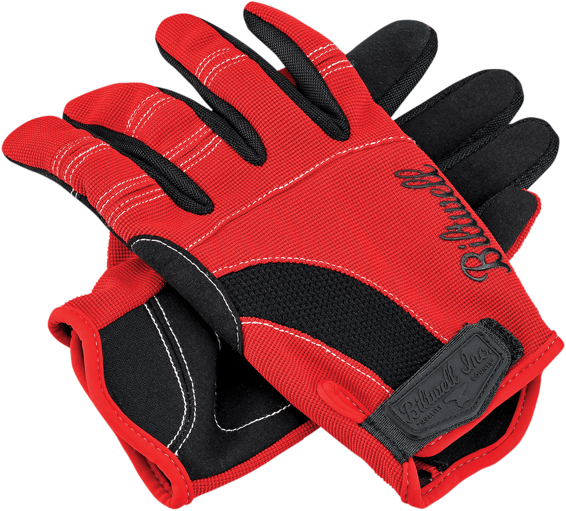 BILTWELL GLOVES MOTO R/B/W