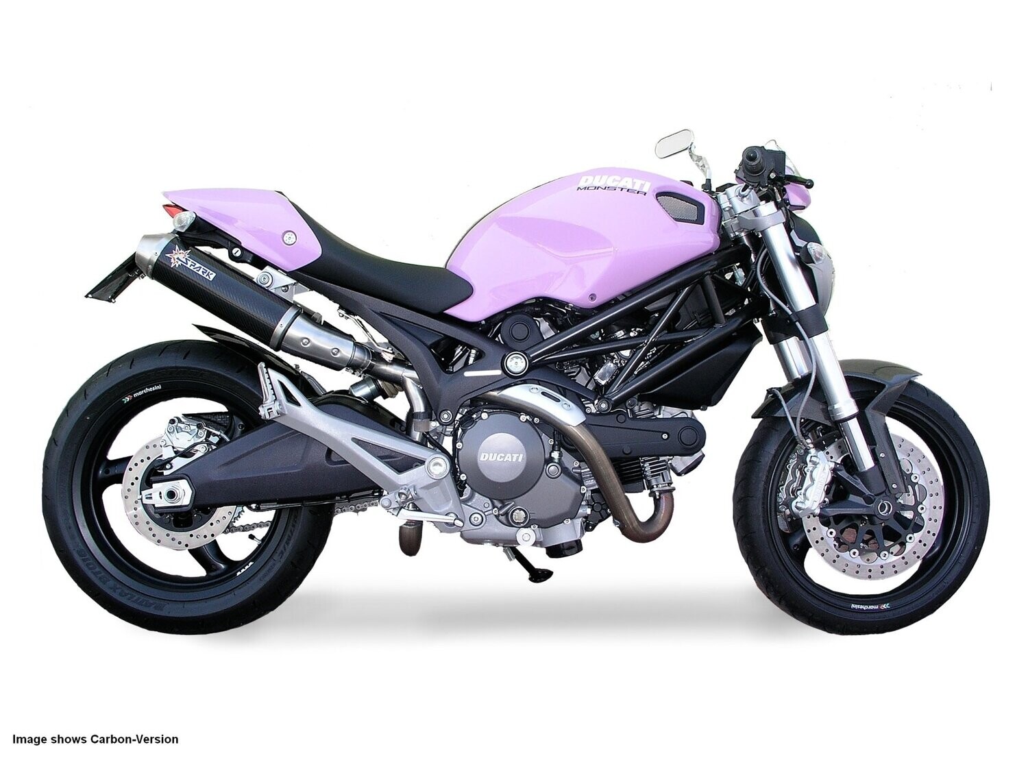 Silenciador Slip-On ROUND SPARK
EXH DUCATI MONSTER 696/796/1100 RND CARBONO HOMOLOGADO